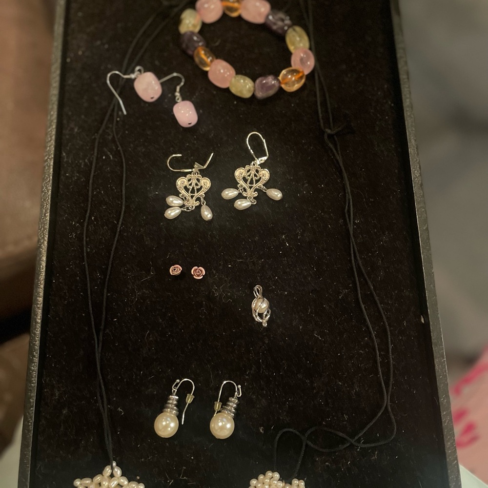 Pearl themed costume jewelry